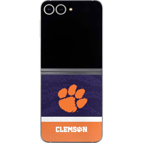 Clemson University Paw Logo Galaxy Z Flip6 Skin